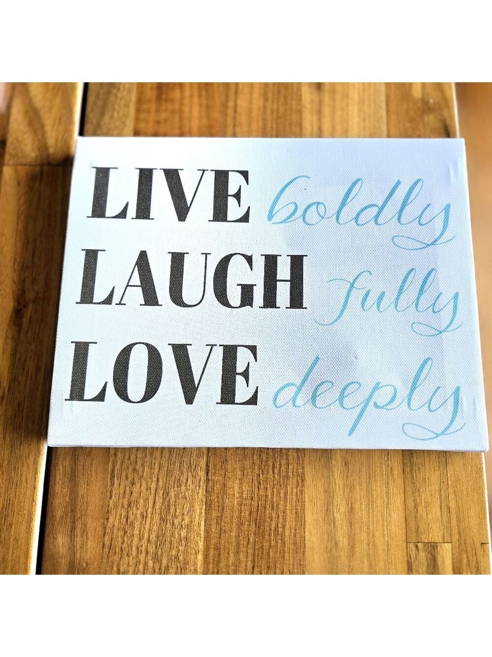 Inspirational Wall Art - Live Laugh Love Canvas